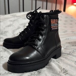 Harley-Davidson Black Leather Women's Boots
